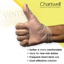 Load image into Gallery viewer, Chartwell AQL 1.5 Vinyl Powder free Gloves (100 Pieces)