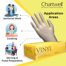 Load image into Gallery viewer, Chartwell AQL 1.5 Vinyl Powder free Gloves (100 Pieces)
