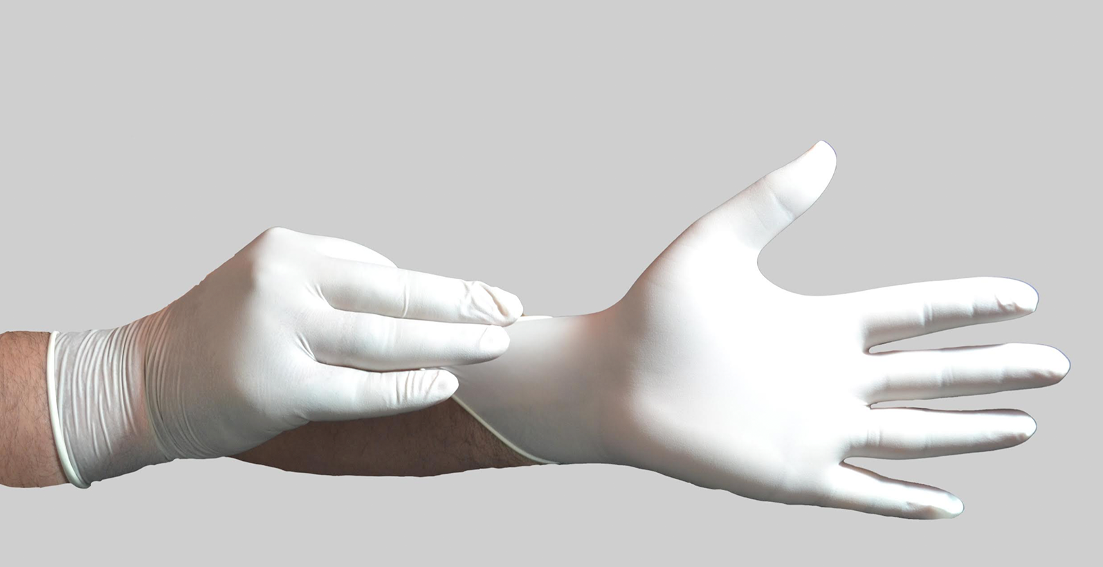 Long white rubber online gloves